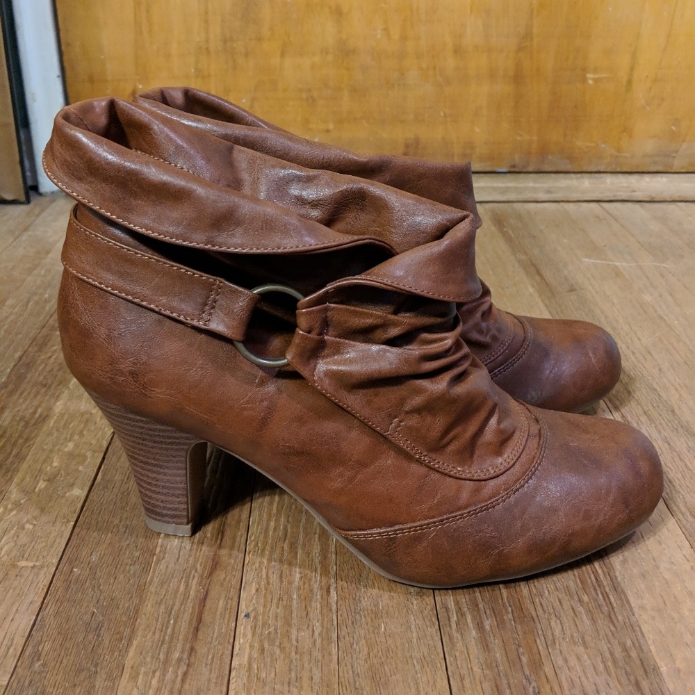 Madden Girl Brown Heeled Booties